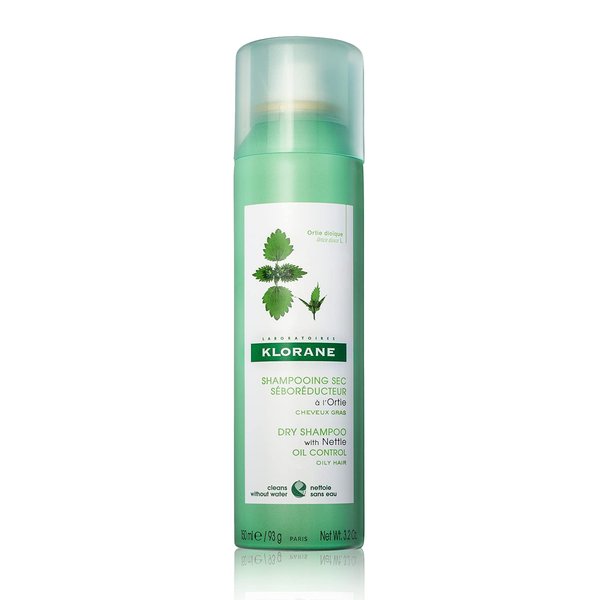 Klorane Dry Shampoo with Nettle for Oily Hair and Scalp, Regulates Oil Production, Paraben & Sulfate-Free, 3.2 oz.