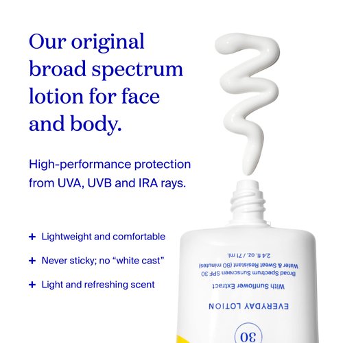 Supergoop! PLAY Everyday SPF 30 Lotion, 2.4 oz - Broad Spectrum Sunscreen for Sensitive Skin - Water & Sweat Resistant Body & Face Sunscreen - Clean Ingredients - Great for Active Days