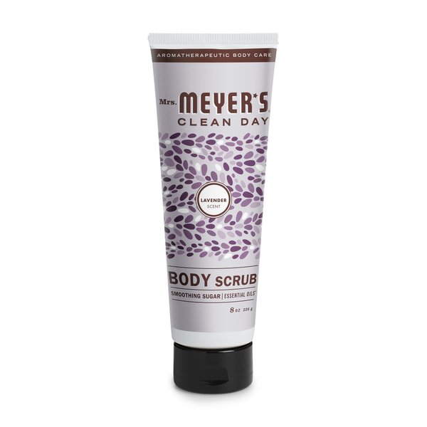 MRS. MEYER'S CLEAN DAY Exfoliating Body Scrub, Sugar Scrub that Leaves Skin Feeling Hydrated & Fresh, Made with Essential Oils, Lavender, 8 oz