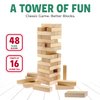 CoolToys Timber Tower Wood Block Stacking Game – Original Edition (48 Pieces)