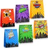 24 Pack Hero Party Gift Bags with Hero Theme Stickers Hero Theme Goodie Bags Hero Party Favor Treat Bags for Kids Hero Theme Birthday Party Decorations