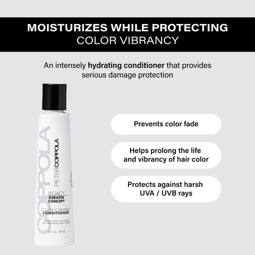PETER COPPOLA Color Control Conditioner - Lightweight, Color Safe Conditioner, Damage Repair, Long Lasting Color Vibrancy For Keratin Smooth, Color-Treated Hair (3 Fl Oz)