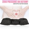 Ostomy Seatbelt Pillow, Stoma Shiled/Guard Cover, Ileostomy Urostomy Bag Pouch, No Squeezing, Ostomate Colon Bladder Cancer Must Have Ostomy Supplies Minky Dot Black