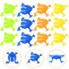 TOYANDONA 12pcs Jumping Toy Plastic Funny Bouncing Frog Toys for Kids Easter Birthdays Party Favors, Mixed Color