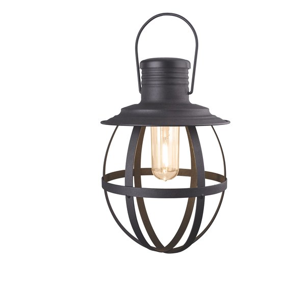 Xodus Innovations BL840 Battery Powered Outdoor Decorative LED 11 Inch Metal Hanging Lantern with Your Choice of 4, 6 or 8 Hour Automatic Timer, Black…