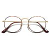 SOJOS Blue Light Blocking Computer Glasses Round Eyewear Anti Blue Light Lens Preppy Chic SJ5024 with Demi Frame/Anti-Blue Light Lens