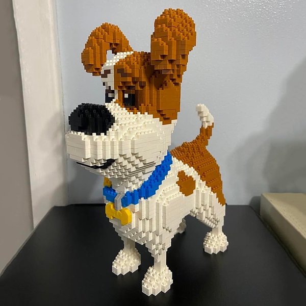 Jack Russell Micro Building Block Dogs Mini Block Animal Dog Building Animal Set DIY 3D Block Toy Building Blocks for Kids Or Adult 2100 Pieces