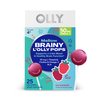 OLLY Mellow Buddies L’OLLY Pops, L-Theanine, Choline, Omega-3 ALA, Kids 4+ Dietary Supplement Lollipops, Supports a Calm Mood & Healthy Brain Function,* Vegan, Raspberry Flavored, 25 Count