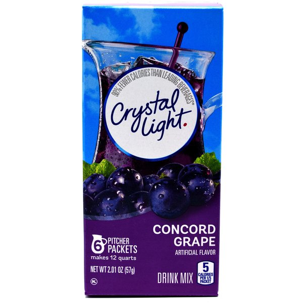 Crystal Light Concord Grape, 12-Quart 2.01-Ounce Canister (Pack Of 4)