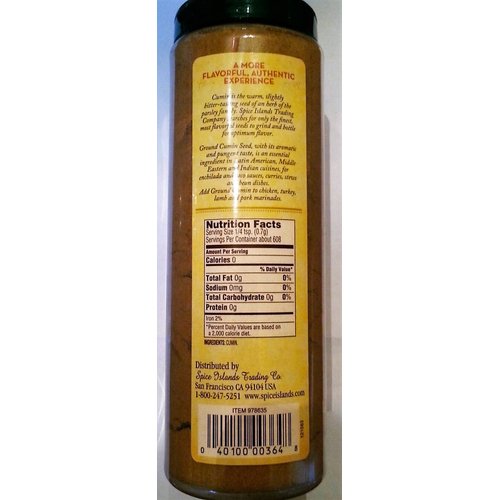 Spice Islands Premium Ground Cumin Seed 15 Oz (426g) Kitchen Bottle