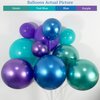 ECEAE 131Pcs Video Game Balloon Arch Garland Kit with Star and Gradient Metallic Balloons – Green, Blue, and Purple for Kids Party, Birthday Party Decorations
