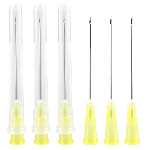 100 PCS 20Ga Dispensing Needle,Individual Package of Injection Syringe Accessories with Luer Lock,Suitable for Refilling Liquid, Inks,Livestock and Industry(1inch/25mm)