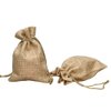Hapdoo Lot of 100 Burlap Bags with Drawstring Gift Bags Jewelry Pouches Sacks for Wedding Party and DIY Craft, 5 x 3.5 Inches