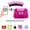 Kids Karaoke Machine with 2 Microphones Adjustable Height Wire Bluetooh Mic Music Sing Along with Flashing Lights Musical Effects Cell Phone Holder Kids Microphone with Stand Fun Kids Toy (Pink)