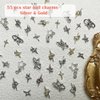 KACHIMOO 55PCS Silver Star Nail Charms Gold Star Charms for Acrylic Nails,Y2K Nail Charms 3D Alloy Nail Art Charms Y2K Nail Rhinestones Nail Supplies for Women and Girls Nail Design(11 Styles)
