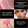 FOCALLURE Cream Blush Makeup,Buildable Blush Stick for Cheeks,Matte and Dewy Finish,Long Wearing,Easy Application,Lightweight Multi Stick,ROSE FLUSH