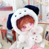 niannyyhouse 20cm Plush Doll Clothes Puppy Onesies Loose White Bodysuit 8in Soft Stuffed Plush Toy Dress Up Accessories