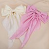 4 PCS Hair Bows Cute Hair Clips for Women Girls Tassel Ribbon Bowknot Hair Clips Solid Colors Hair Bows Hair Clips Accessories for Women Girls