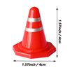 MDDEYEMEFO 100Pcs Mini Traffic Cones Tiny Simulation Road Parking Signs Plastic Traffic Roadblock Toy Ideal for Kids Construction Theme Party Favors（Suitable for Children Over 3 Years of Age）