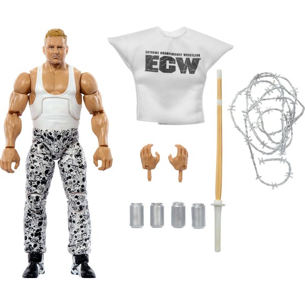 Mattel WWE Elite Action Figure & Accessories, 6-inch Collectible The Sandman with 25 Articulation Points, Life-Like Look & Swappable Hands
