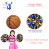 4Pcs Metallic Cheerleading Pom Poms for Kids, Creatiee 2 Pair Cheerleader Cheering Squad Pompoms for Boy Girl School Sports Games Team Spirit Cheer (Blue-Gold)
