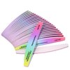 Subay Nail File, 25 PCS Colorful Nail Files for Natural Acrylic Gel Nails, 100/180 Grit Double Sides Washable Nail Buffering Files for Nails, Reusable Emery Boards Manicure Tools for Home Salon Use