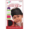 DONNA KIDS Satin Lined Mesh Wrap Silk Hair Wrap for Sleeping Head Wrap for Kid, Girl BLACK