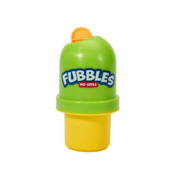 Fubbles Bubbles No-Spill Bubbles Tumbler | Bubble toy for babies toddlers and kids of all ages | Includes 4oz bubble Solution and bubble wand (tumbler colors may vary)
