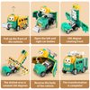 JUKUDAHU Transformable Toy Cars 4 PCS Cars for Kids 3 4 5 6 7 Years Old - Pull-Back Truck, Construction Toy Set, Toy Trucks with Transforming Cars, Boy Toys, Birthday Car Gifts for Kids
