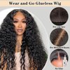 ROYAL IMPRESSION Deep Wave Lace Front Wigs Human Hair 4x4 HD Transparent Lace Closure Wigs for Black Women Glueless Wigs 180% High Density Human Hair Wigs Pre Plucked with Baby Hair (24 Inch)