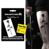 INKARTLINK Temporary Tattoos, Semi Permanent Tattoo Adult Art Design Waterproof Temp Tattoo Party Favors Tattoo Stickers Realistic Look, No Adhesive, Lasts 1-2 Weeks Black (Dark rose 2)