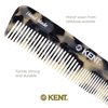 Kent R7T TW Fine and Wide Tooth Hair Comb - 5.1" Handmade Pocket Comb for Men, Best Beard Comb and Mustache Comb for Everyday Grooming and Styling - Sawcut Kent Comb, Made in England