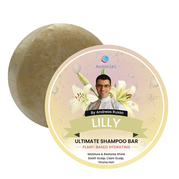 Areton Solid Shampoo Bar | Shampoo Bar for Dry Hair | Hydrating | Nourishing | All Natural | Moisturizing | Softening | SLS Free | Zero Waste, 2.11oz (Lily)