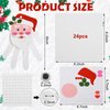 Glimin 24 Sets Christmas Santa Craft Kit DIY Christmas Crafts Make Your Own Handprint Santa Ornaments for Kids Xmas Decoration Fun Home Activities