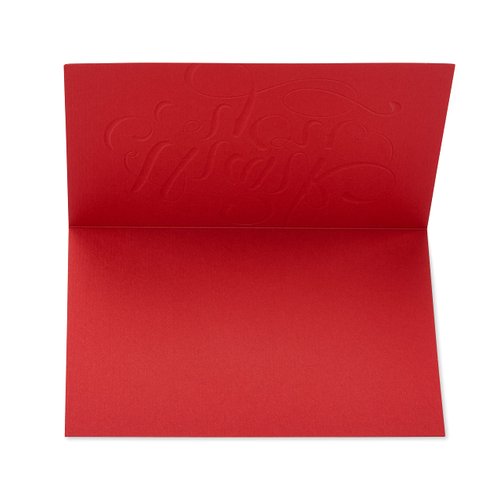 Papyrus Blank Holiday Thank You Cards Boxed with Envelopes, Blank Red and Gold (12-Count)