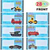 JOYIN 28 Packs Valentines Day Cards with DieCast City Vehicles Toys for Kids Valentine Party Favor, Classroom Exchange Prize and Gifts for Boys, Valentine’s Greeting Cards