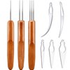 8 Pieces Dreadlocks Tool Interlocking Tool Dreadlocks Crochet Needle Sisterlocks Craft Dreadlocks Hair Extensions Locs Tightening Accessories Easyloc Hair Tool