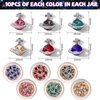 Juome Nail Charms, 60 Pcs Planet Nail Charms 3D Nail Charms with Saturn Shape, Nail Art Decorations Supplies (6 Colors)