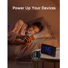 Projection Alarm Clock, Digital Clock with 180° Rotatable Projector, 3-Level Brightness Dimmer, Clear LED Display, USB Charger, Progressive Volume, 9mins Snooze,12/24H, for Bedroom