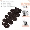 SEGO 14 Inch Tape In Hair Extensions 20pcs 40g /Dark Brown-Body Wave//Ombre 100% Remy Human Hair Balayage Rooted Hair Invisible Seamless Skin Weft Double Side Tape for Women