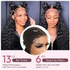 13x6 Lace Front Wigs Human Hair HD Lace Front Wigs Human Hair Pre Plucked Afro Kinky Curly Human Hair Wigs for Women 180% Density 4b/4c Glueless Wigs Human Hair for Women 20 inch