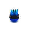 Arcity 6 Pcs/Lot 28mm Arcade LED Push Buttons Illuminated Player 1P 2P Coin Start Select Lit Blue with Microswitch for Arcade Machine Games Console Parts 5V