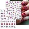3 Sheets 4th of July Nail Stickers Patriotic Nail Decals Embossed 5D Firework Pattern Nail Art Stickers Memorial Day Red Blue Nail Design Supplies Independence Day Nail Decoration for Women Girls