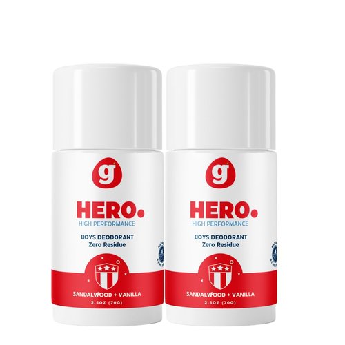 Growing Basics Natural Deodorant for Boys Ages 6 & Up | 2 Pack, Citrus Scent | Aluminum-Free, High-Performance Underarm Gel Stick | dorant for Boys Ages 6 & Up (Set of 2) (Citrus)