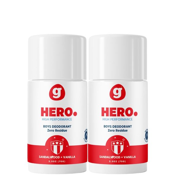 Growing Basics Natural Deodorant for Boys Ages 6 & Up | 2 Pack, Citrus Scent | Aluminum-Free, High-Performance Underarm Gel Stick | dorant for Boys Ages 6 & Up (Set of 2) (Citrus)