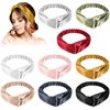 9 Pieces Silky Headband Elastic Silky Hair Wrap Silky Hair Band for Washing Face Twisted Silk Head Wrap Adjustable Satin Headbands Silky Turban Headband for Women Girls Hair Wrap Accessory, 9 Colors