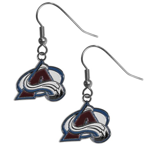 NHL Siskiyou Sports Womens Colorado Avalanche Chrome Dangle Earrings One Size Team Colors