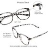 VisionGlobal 2 Pack Blue Light Blocking Glasses for Women/Men, Anti Eyestrain, Computer Reading, TV Glasses, Stylish Square Frame, Anti Glare (Leopard+Floral)