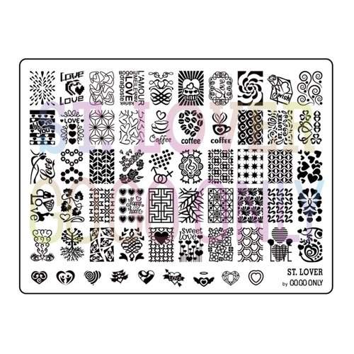 Gogoonly Nail Art Stamp Plate Collection St. Lover - Huge Size Stamping Image Plates Manicure Nail Designs DIY-BH000482