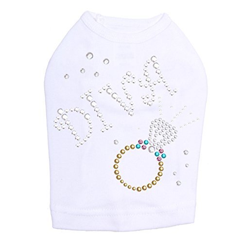 Diva with Ring Dog Shirt 3XL White